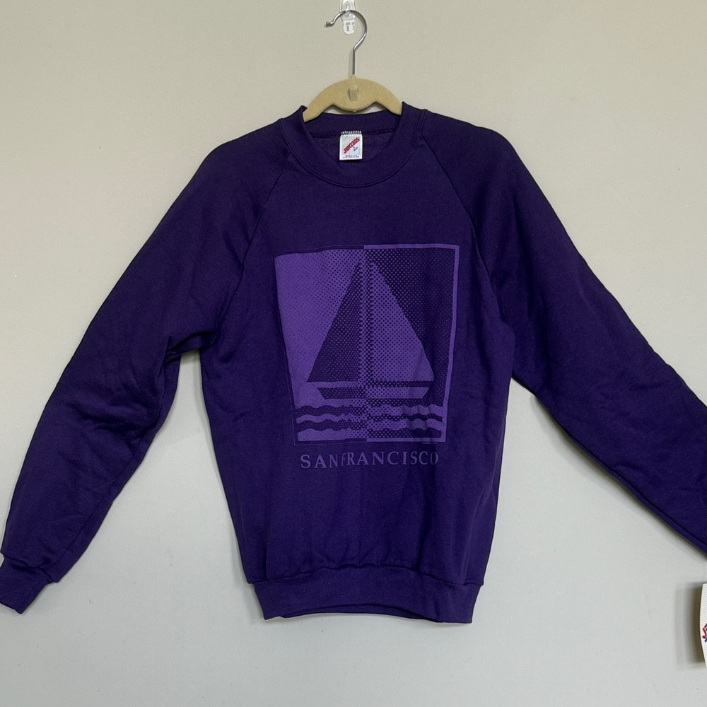 Jerzees San Francisco Purple Crewneck Sweatshirt